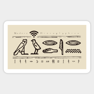 modern hieroglyphics Sticker